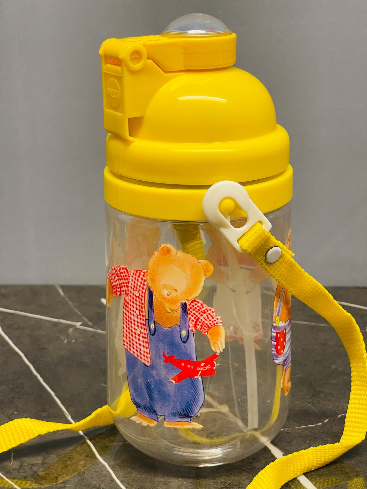 Kids' Character Water Bottle with Pop-Up Straw(NEW)