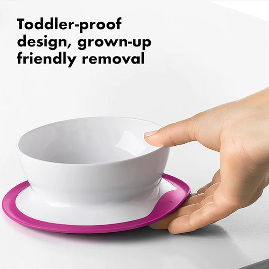 OXO Tot Stick & Stay Suction Bowl - Pink (condition 7/10)
