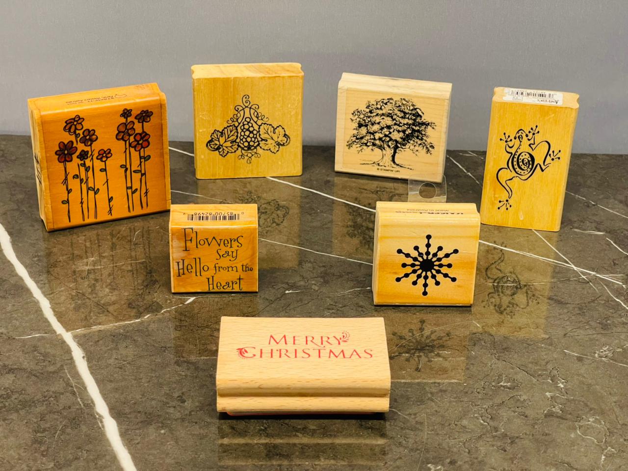 Wooden Rubber Stamp Collection