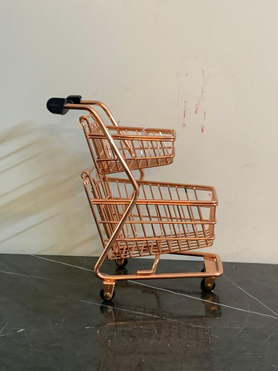 Miniature Metal Shopping Cart. SKU:BXL-031
