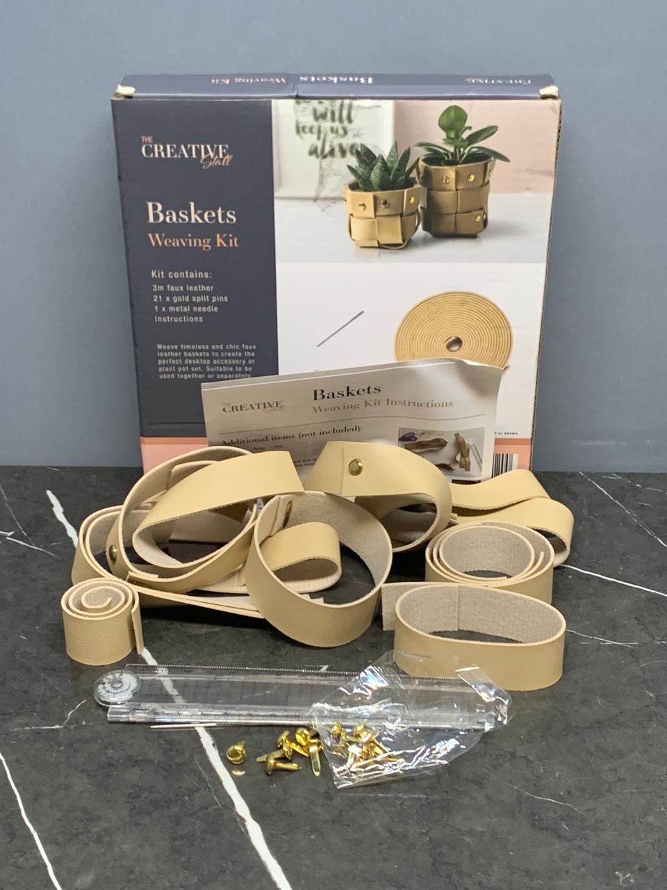 The Creative Stall Baskets Weaving Kit. SKU:BXL-039