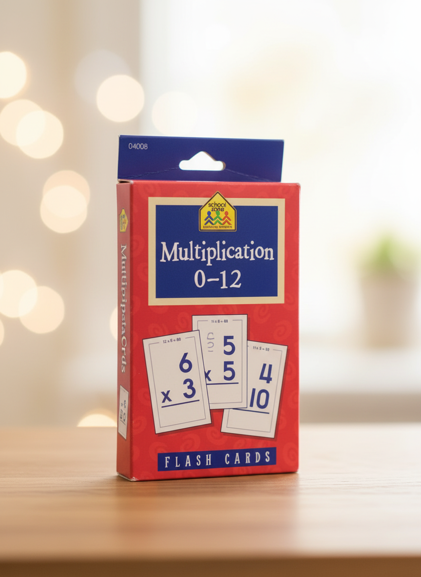 School Zone Multiplication 0-12 Flash Cards.(62 cards) SKU:BXL-006