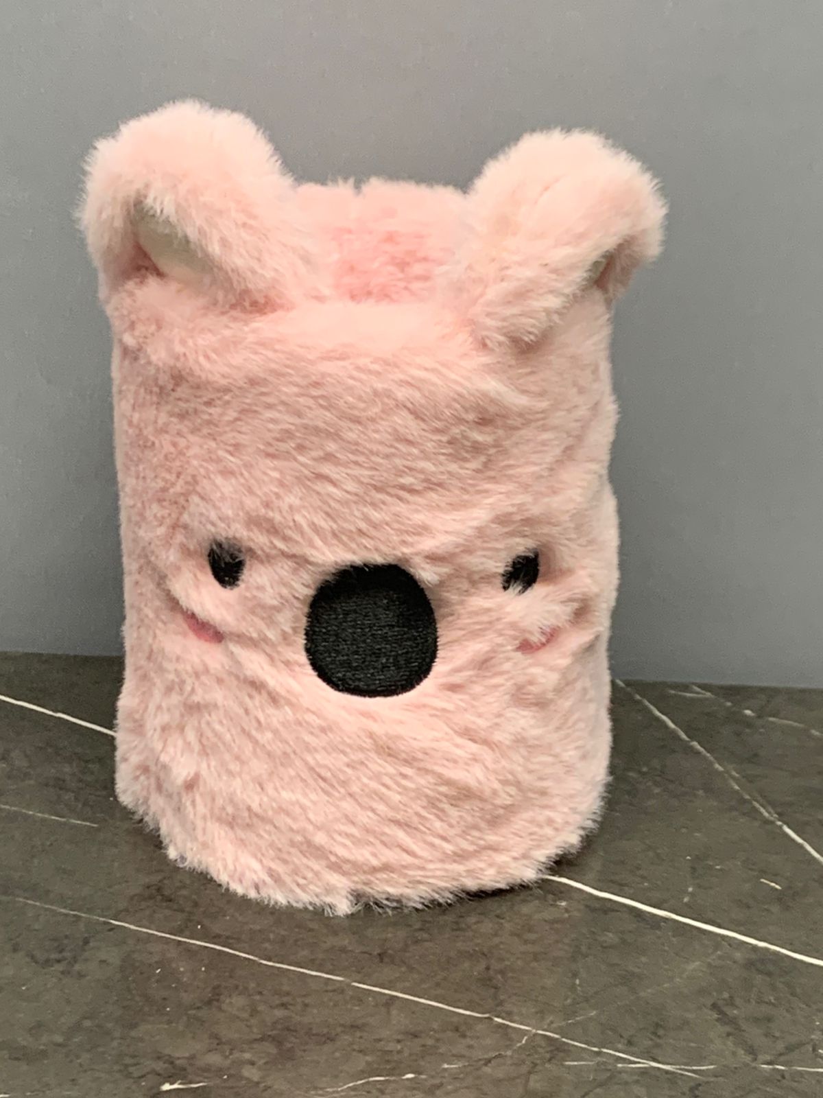 Adorable Pink Plush Animal Holder
