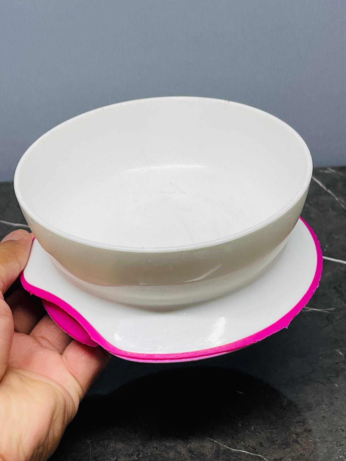 OXO Tot Stick & Stay Suction Bowl - Pink (condition 7/10)