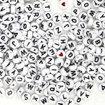 Acrylic Letter Beads with Case.