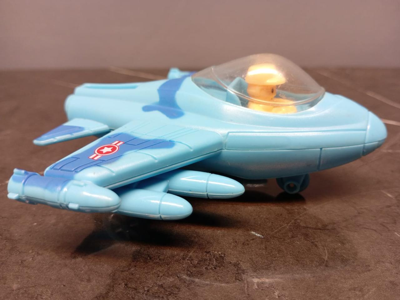 EMOB Push and Go Friction Powered Army Military Fighter Plane.