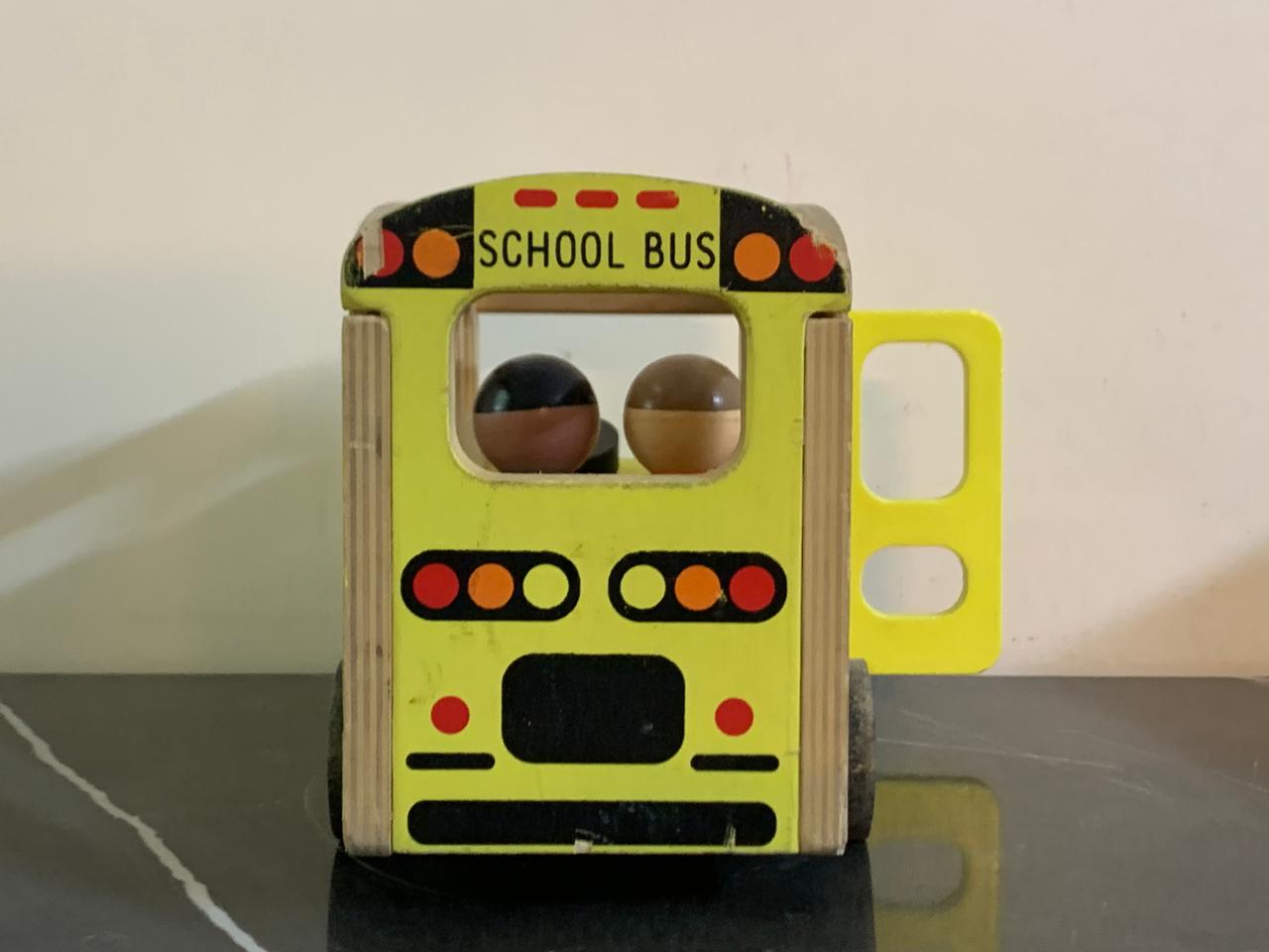 Anko Wooden School Bus Toy. SKU:BXL-804