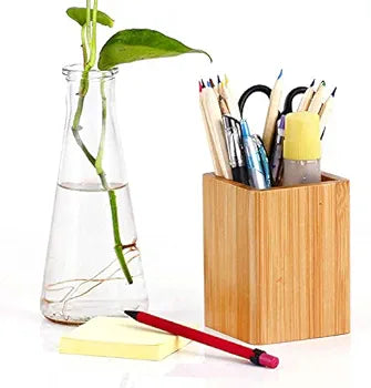 Bamboo pen cup