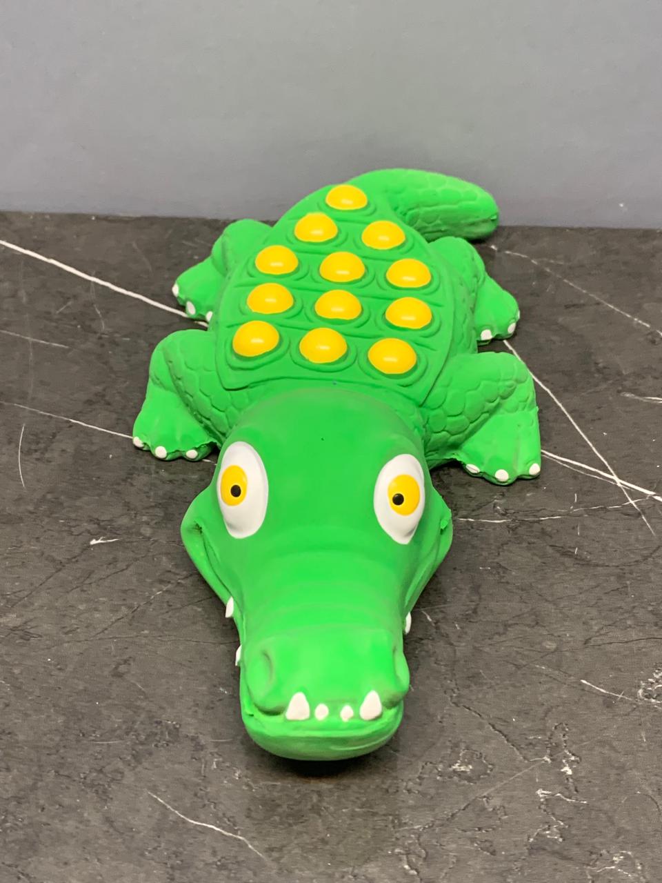 Minipaw Squeaky Crocodile Latex Toy