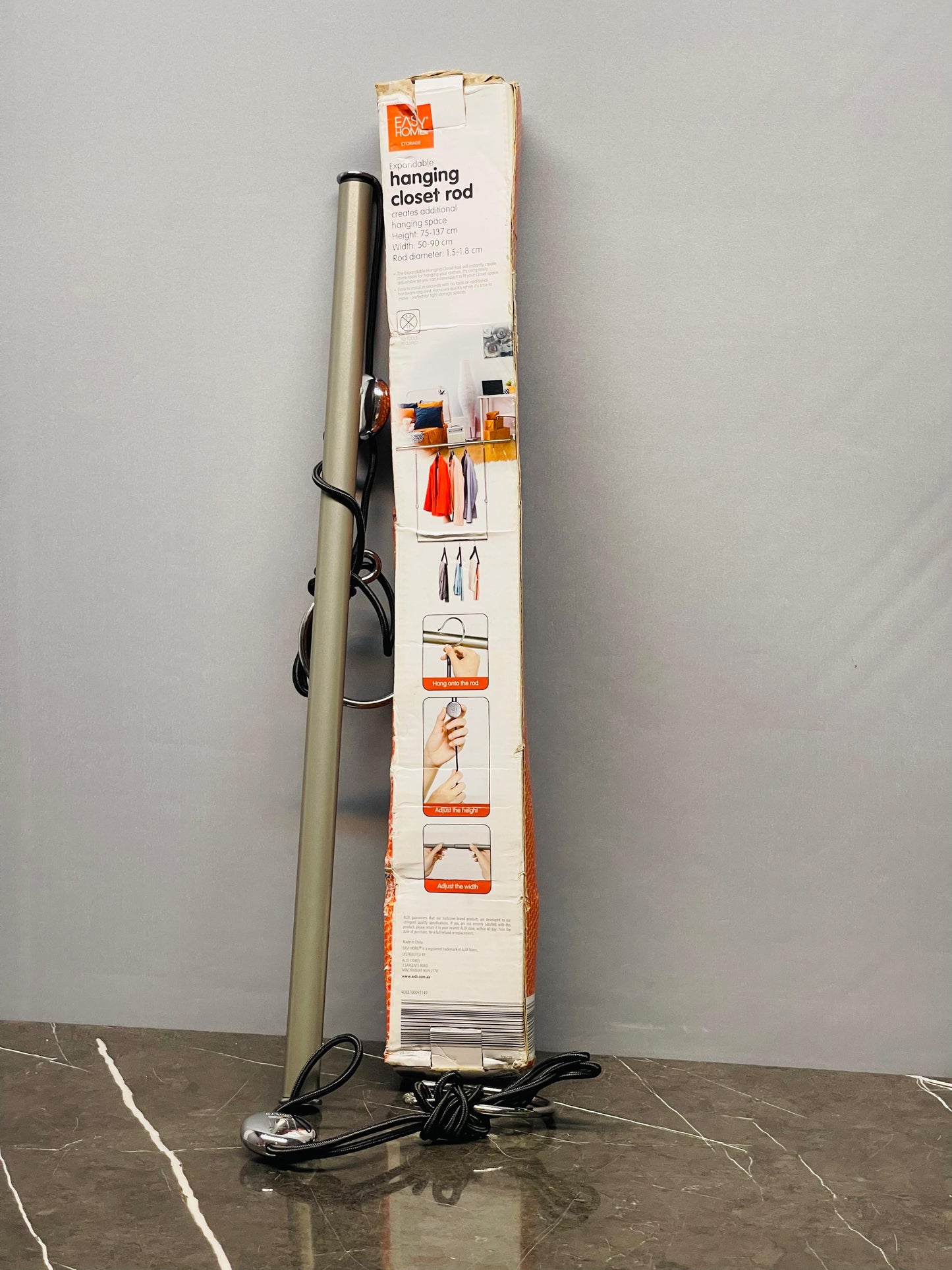 Easy brand adjustable hanging closet rod. (New) SKU:BXL-804