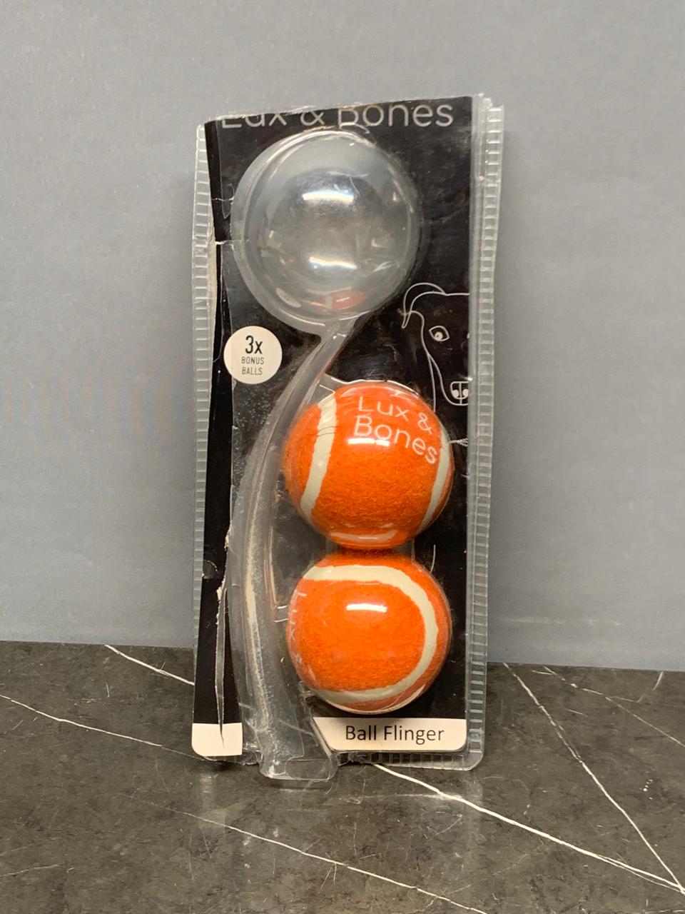 Lux & Bones Ball Flinger.Two balls(new) . SKU:BXL-071