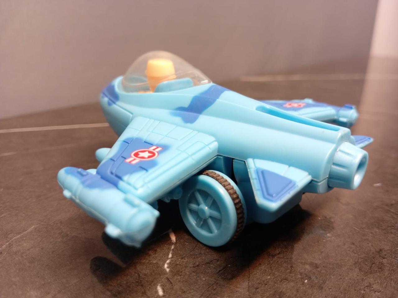 EMOB Push and Go Friction Powered Army Military Fighter Plane.