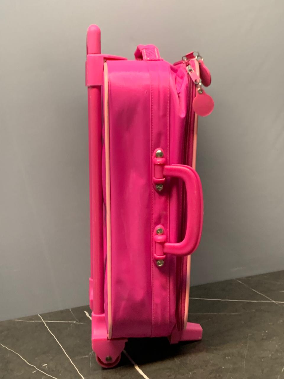 Barbie Kids Pink Rolling Bag. (Rs 500 advance). SKU:BXL-804