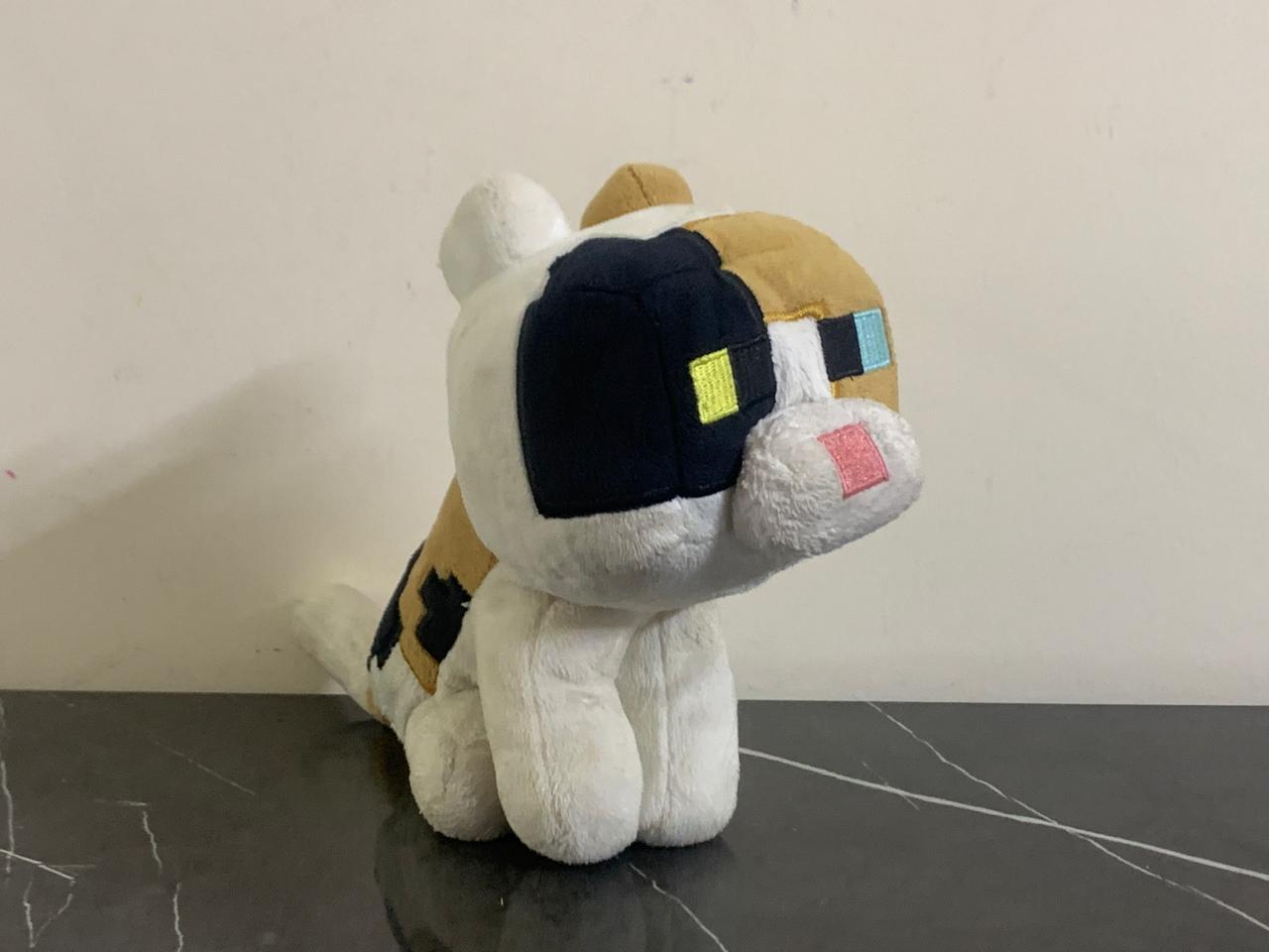 JINX Minecraft Happy Explorer Calico Cat Plush Stuffed Toy. SKU:BXL-059