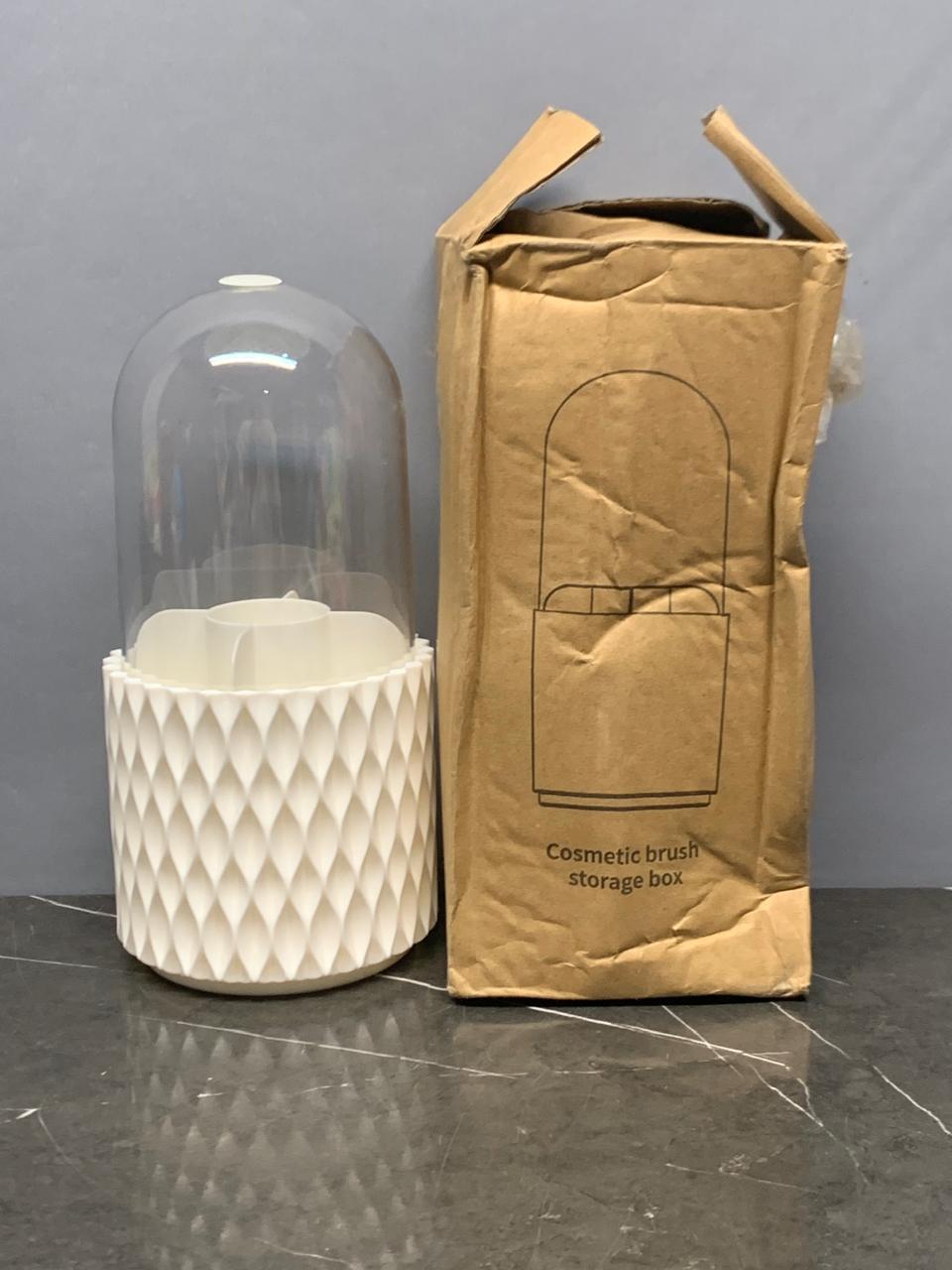 Makeup Brush Holder, Rotating Waterproof Brush Holder Cosmetic Storage Box. SKU:BXL-076