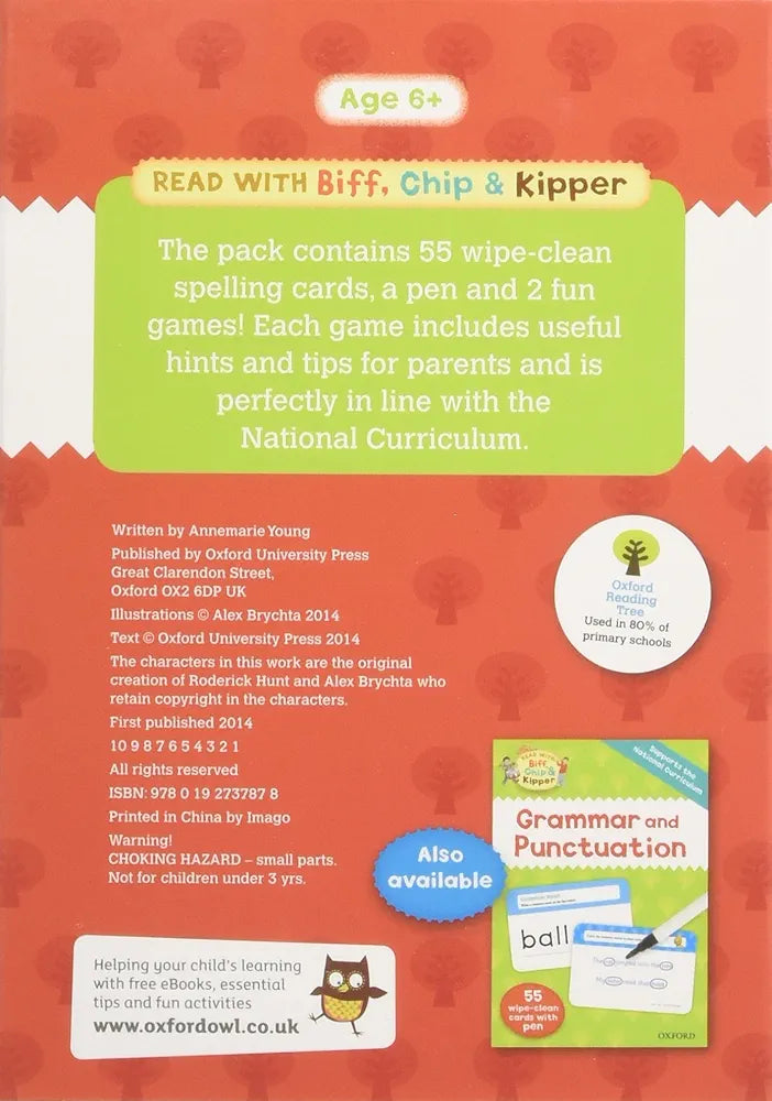 Oxford Reading Tree Read with Biff, Chip and Kipper: Spelling Games Flashcards (53 cards)