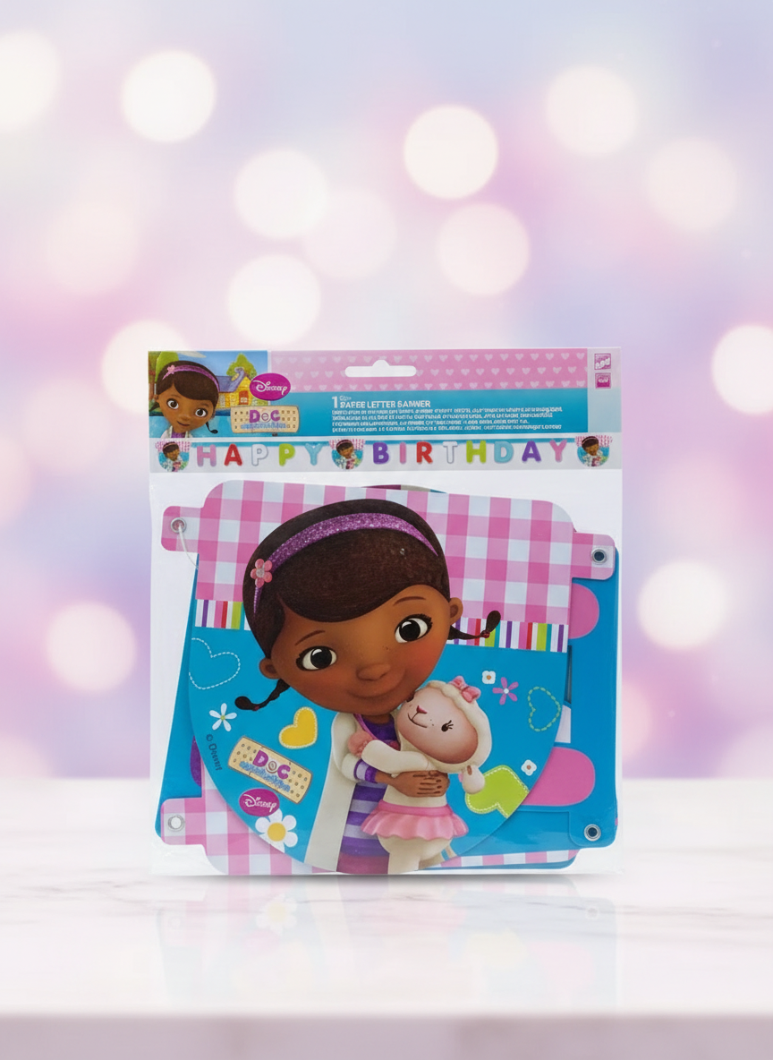 Hallmark Doc McStuffins Birthday Banner. SKU:BXL-121