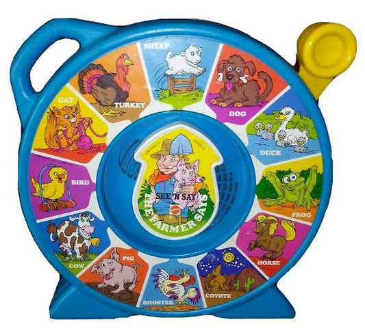 Fisher-Price See 'n Say "The Farmer Says" toy.