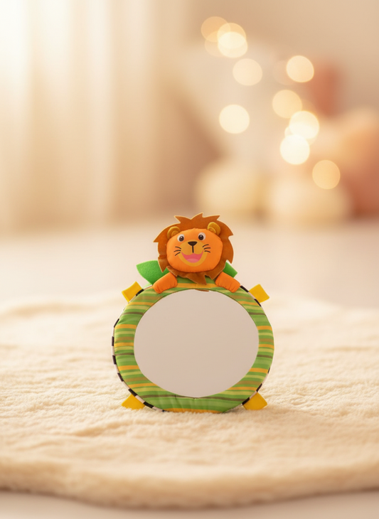 Plush Lion Baby Mirror.  SKU:BXL-116