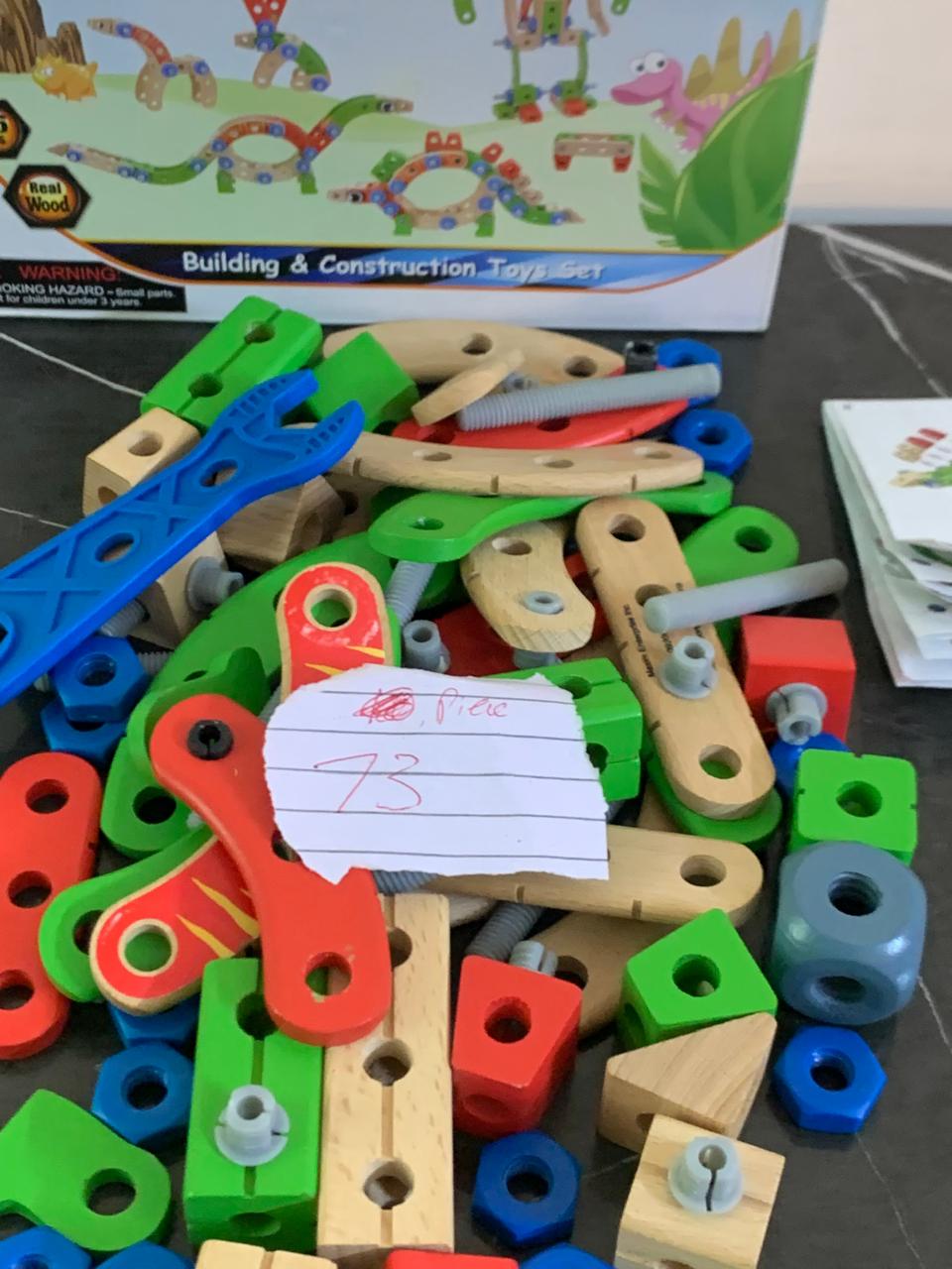 Vatos Wooden Building & Construction Toys Set. (90 pieces) SKU:BXL-115