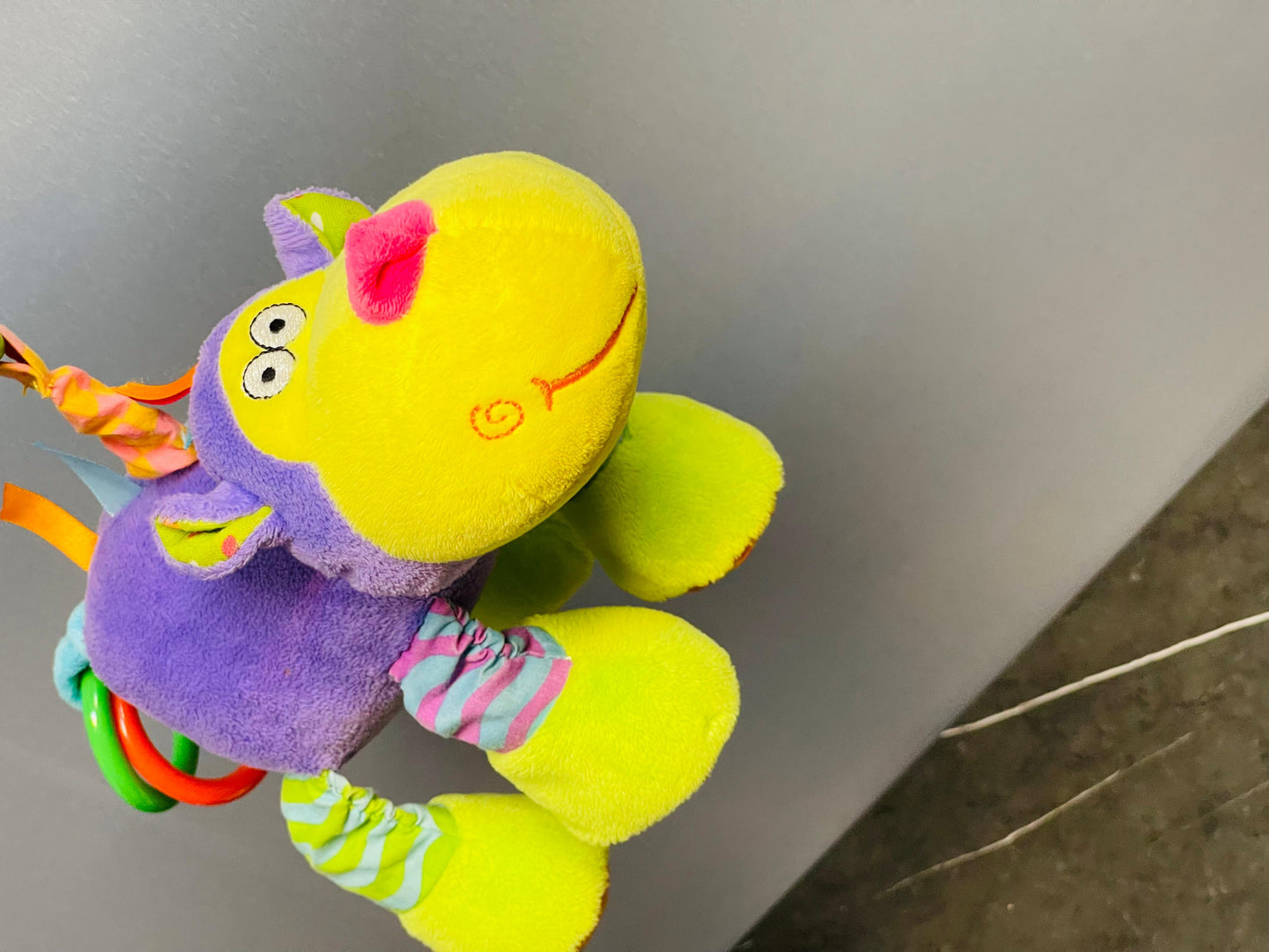 Colorful Plush jittery Monkey Activity Toy