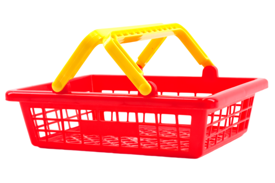 Red Plastic Basket.
