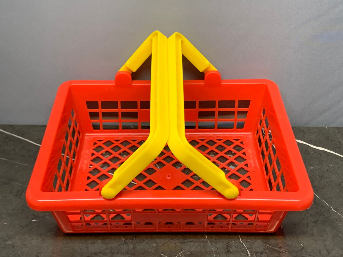 Red Plastic Basket.