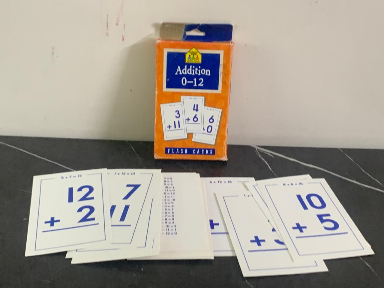 School Zone Addition 0-12 Flash Cards.(50 cards) SKU:BXL-025
