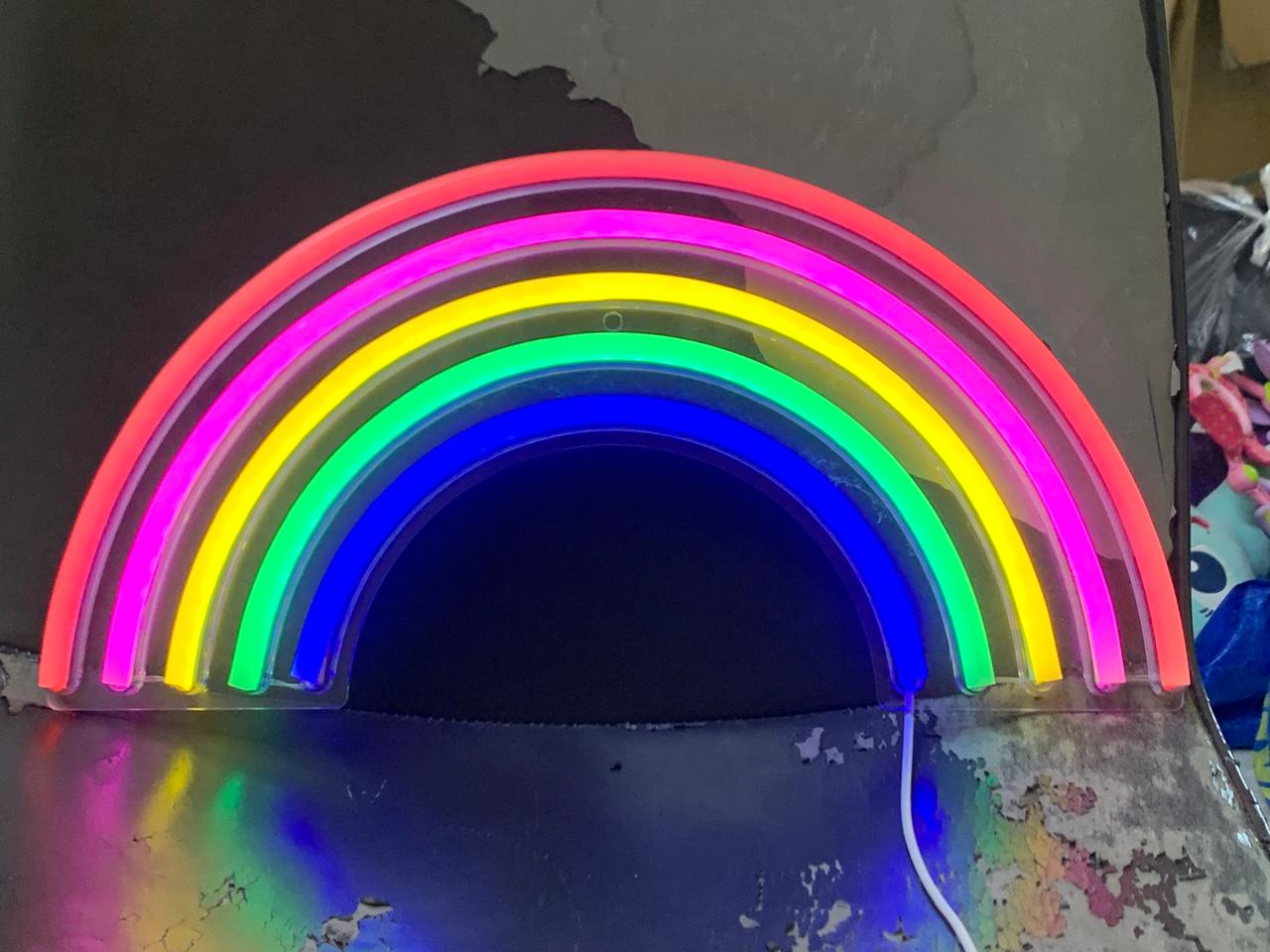 Neon Rainbow Light Wall Decor. SKU:BXL-804 (Rs 400 advance)