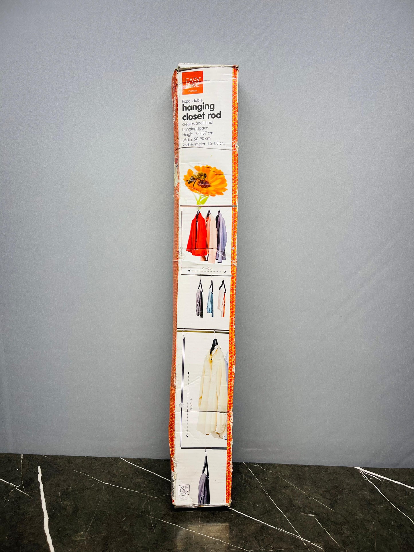 Easy brand adjustable hanging closet rod. (New) SKU:BXL-804