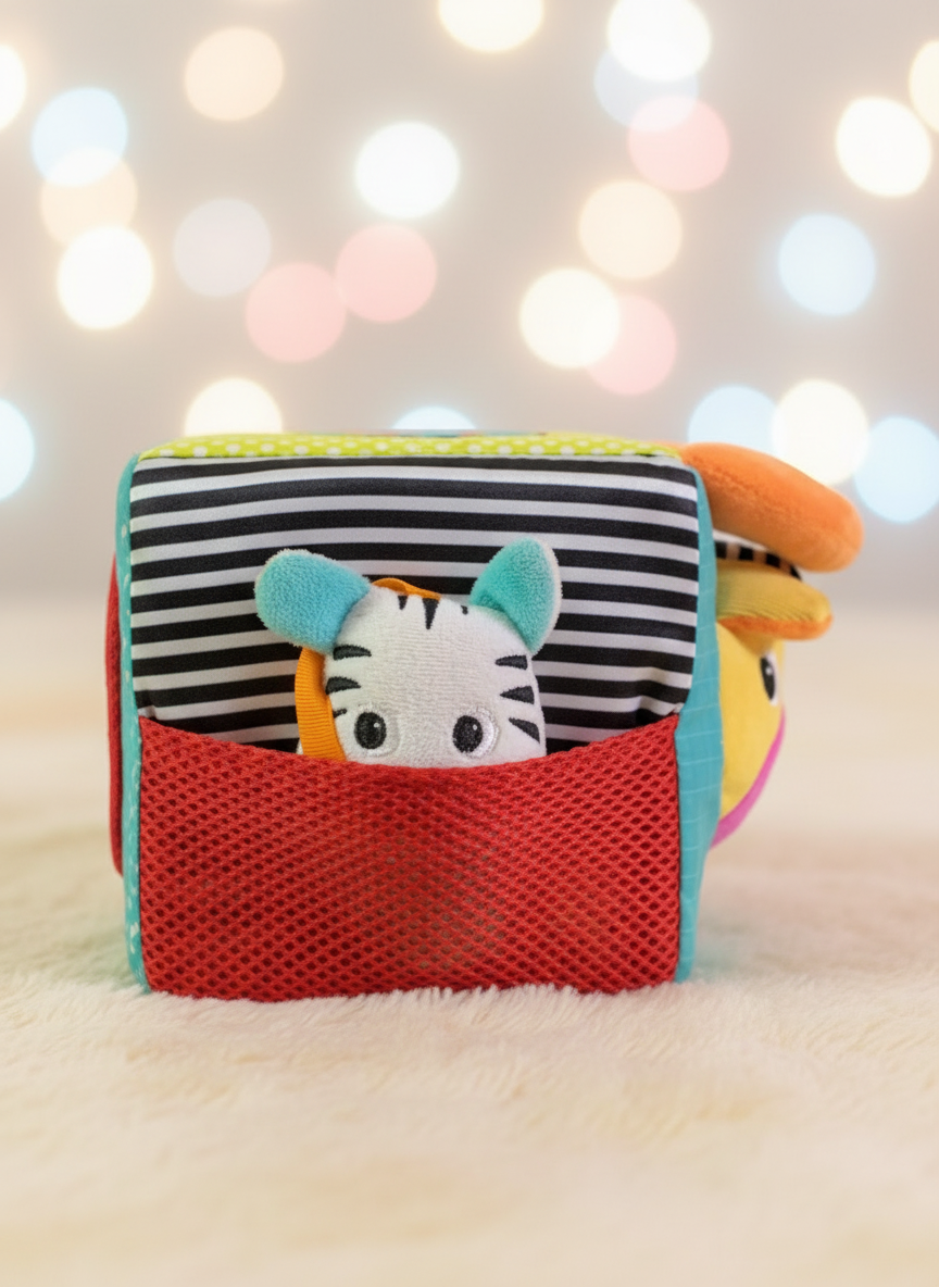 Infantino Peek & Seek Sensory Discovery Cube. SKU: BXL-007