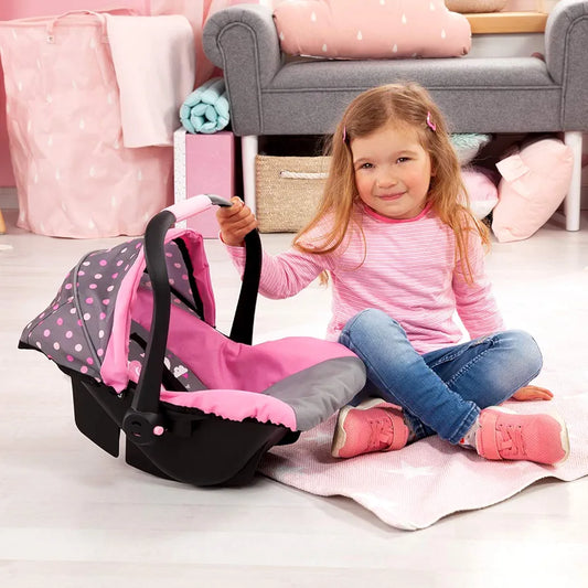 Bayer Baby Doll Deluxe Car Seat With Canopy. SKU:BXL-804 (Rs 450 advance)
