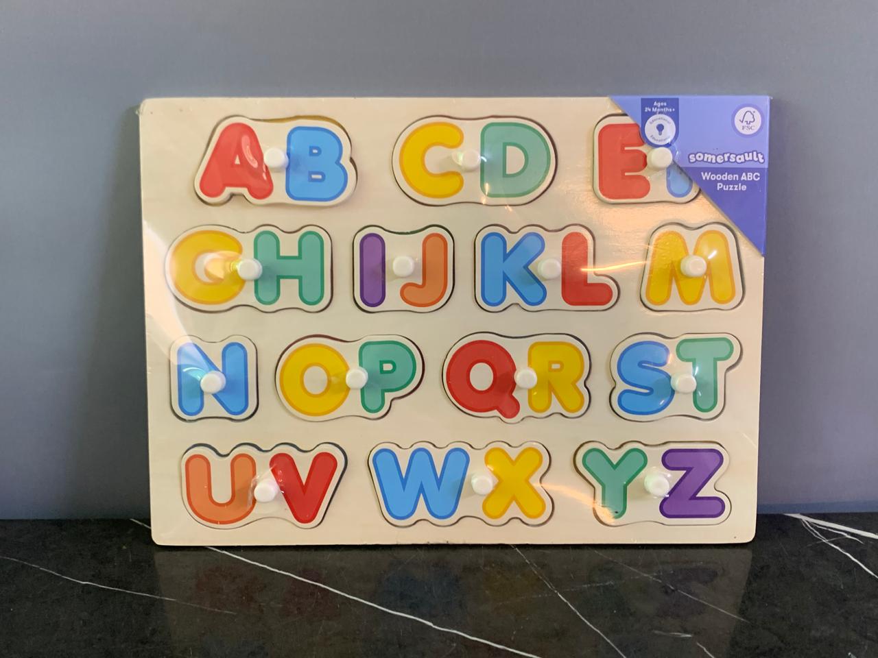 Somersault Wooden ABC Puzzle Board. SKU:BXL-066 (new)