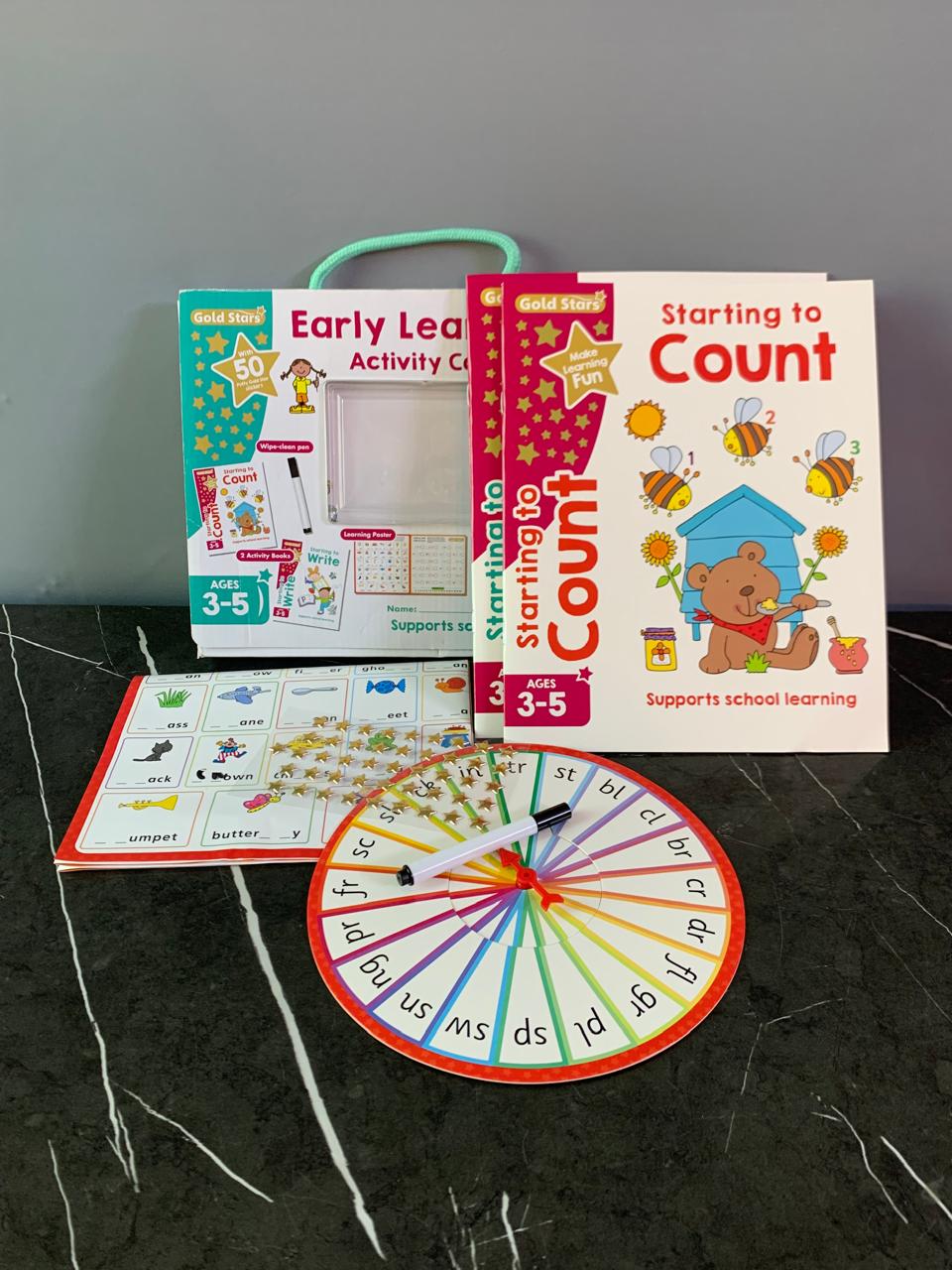 Gold Stars Early Learning Activity Case. SKU:BXL-118