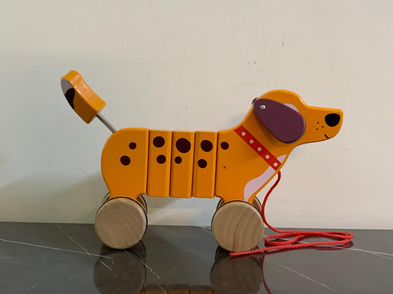 Kmart Wooden Pull-Along Toy Dog. SKU:BXL-115
