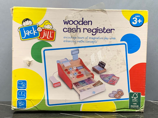 Jack & Jill Wooden Cash Register. SKU:BXL-007