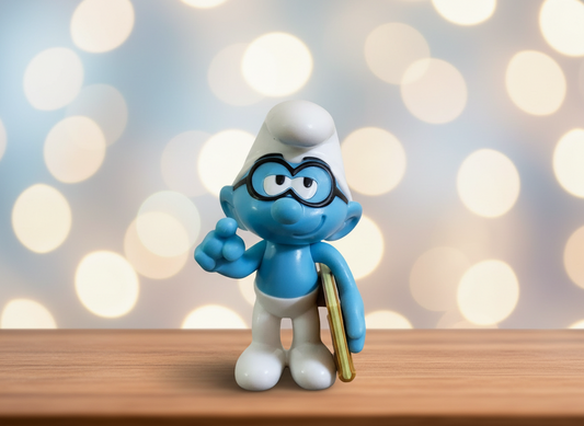 Brainy Smurf Toy Figurine. SKU:BXL-121