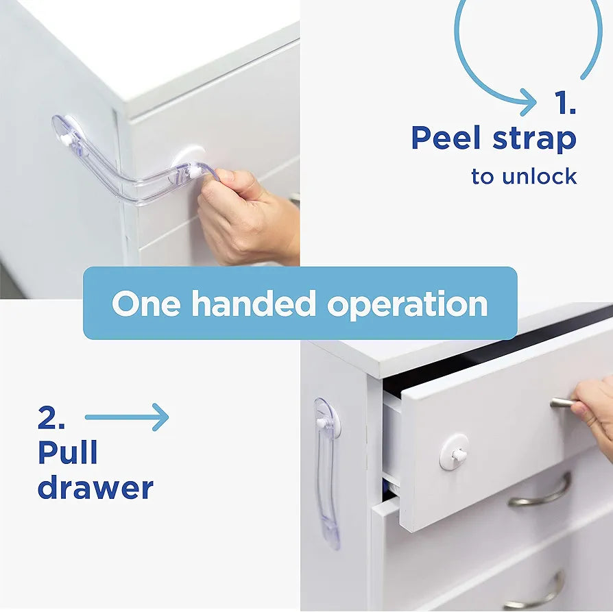 Perma Child Safety Adhesive Universal Flexi Locks. (Pack of 8) SKU:BXL-027 (new)