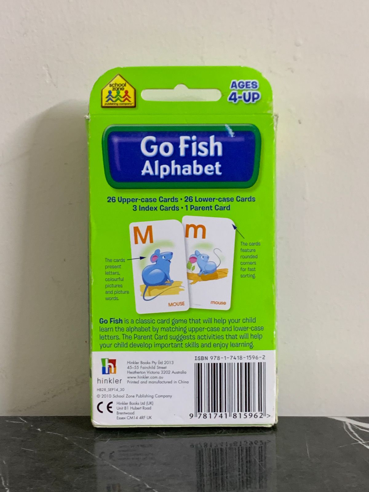 School Zone Go Fish Alphabet Game Cards.(54 cards)  SKU:BXL-048