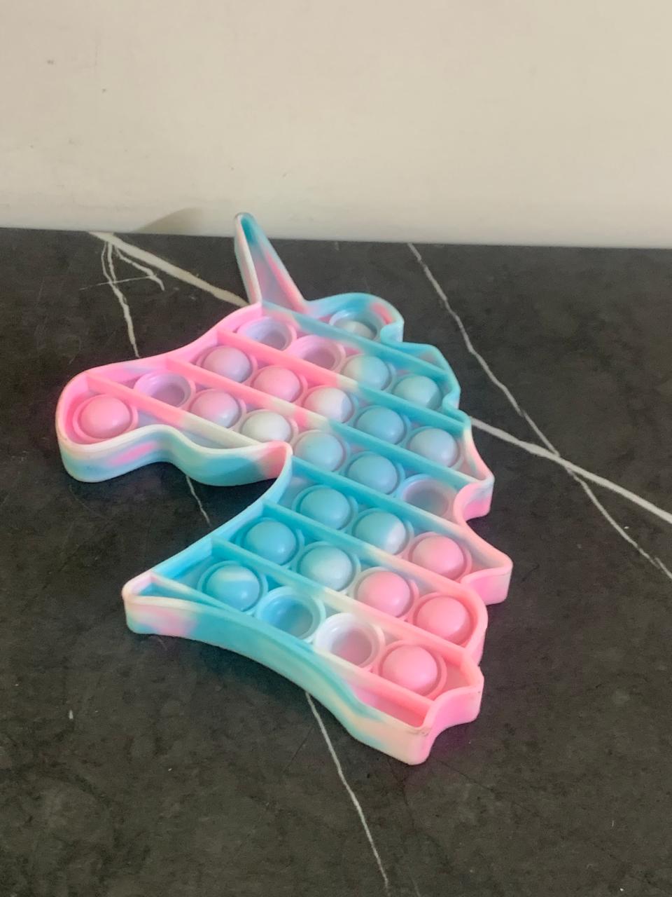 Rainbow Unicorn Pop It Fidget Toy. SKU:BXL-059