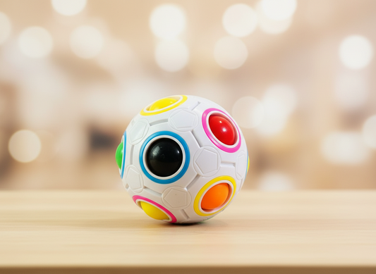 Rubiks Rainbow Ball Fidget Toy. SKU:BXL-104