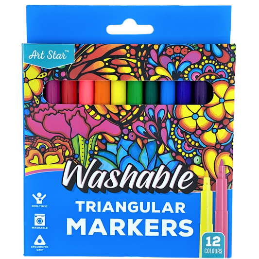Art Star Washable Triangular Markers.