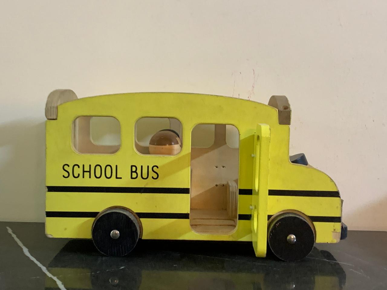 Anko Wooden School Bus Toy. SKU:BXL-804