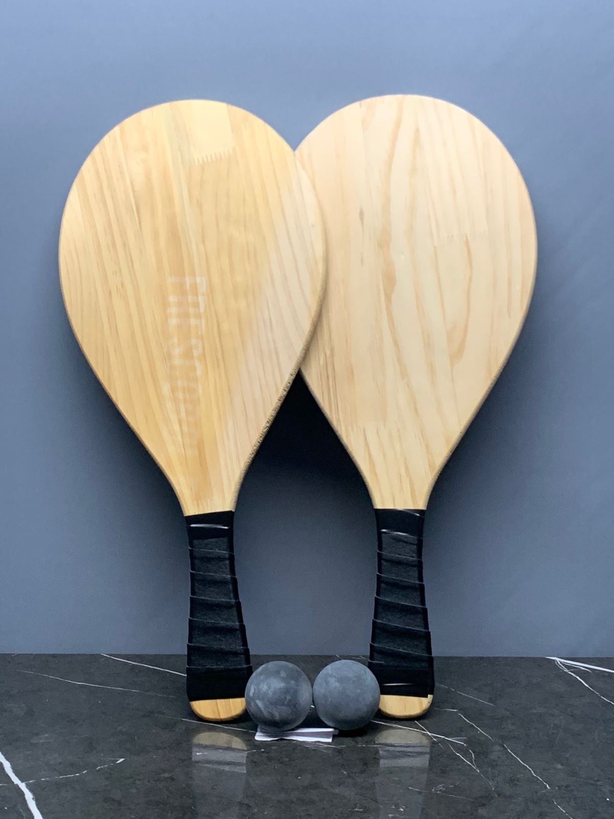 Anko Wooden Racquet Ball Set. (500 advance)