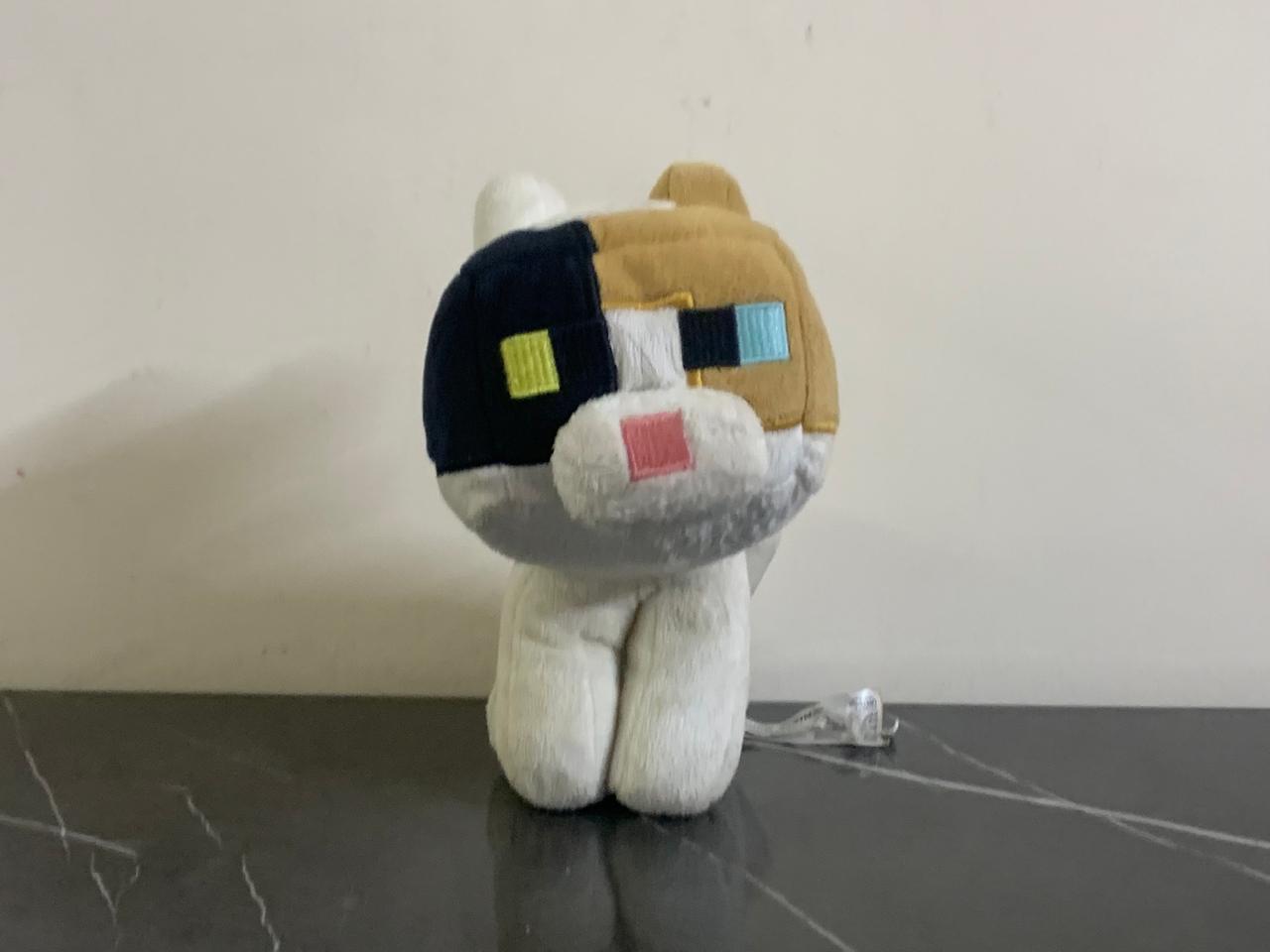 JINX Minecraft Happy Explorer Calico Cat Plush Stuffed Toy. SKU:BXL-059