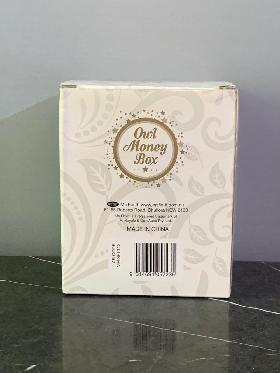 Owl Money Box. SKU:BXL-117 (new)