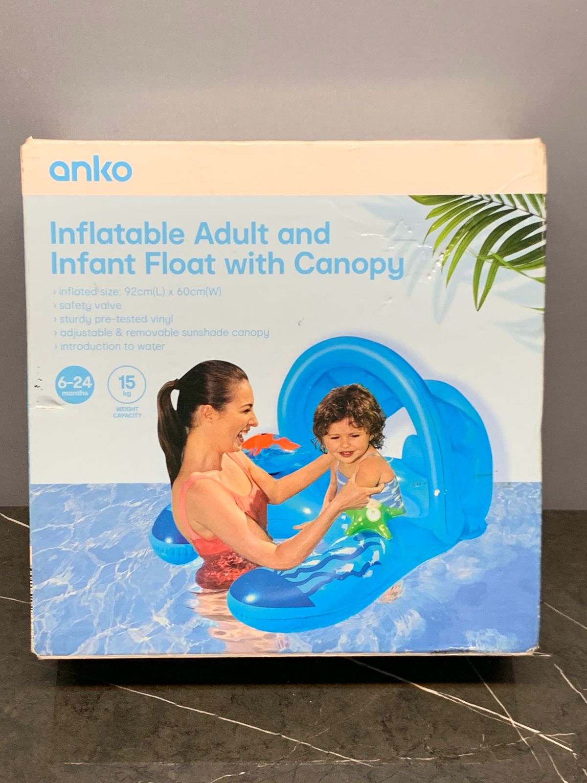 Anko Inflatable Adult and Infant Float with Canopy