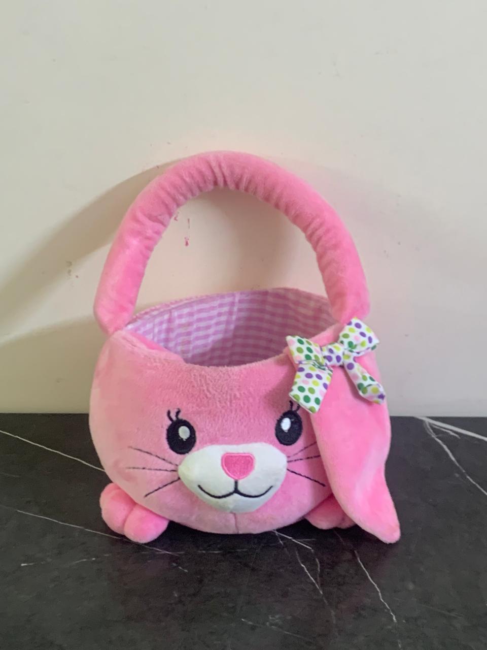 Plush Bunny Basket. SKU:BXL-804