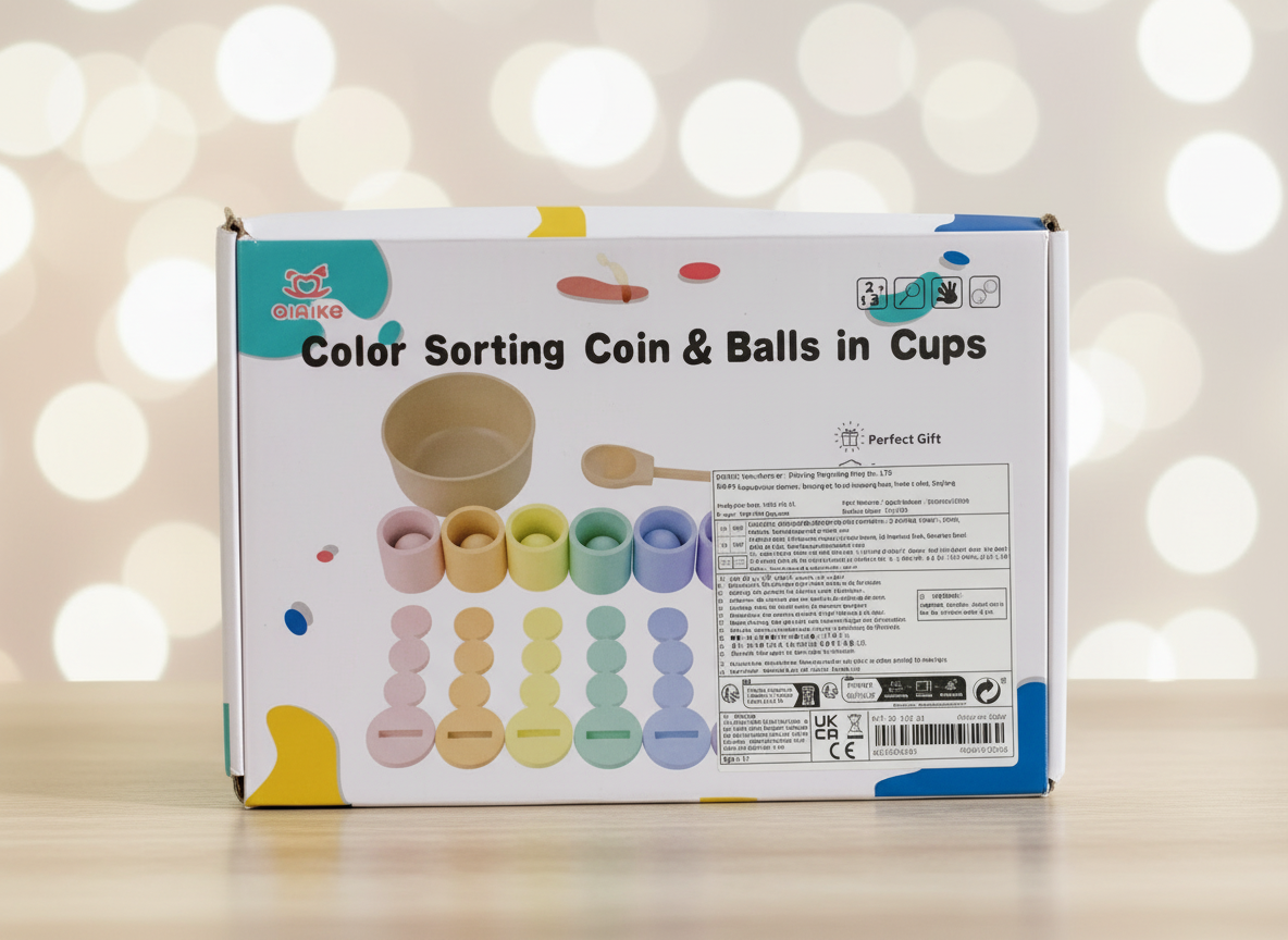 Color Sorting Coin & Balls in Cups. SKU:BXL-804