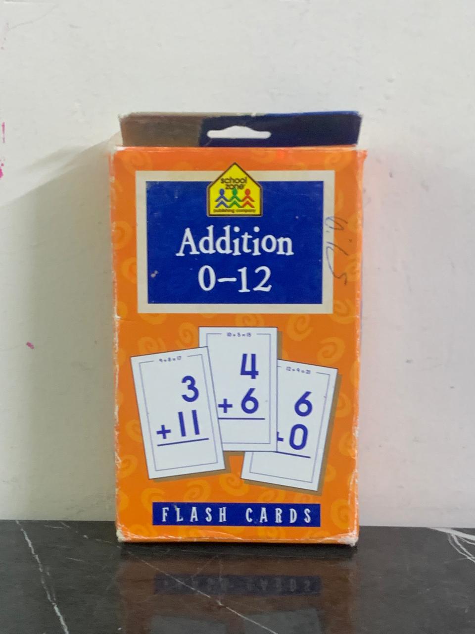 School Zone Addition 0-12 Flash Cards.(50 cards) SKU:BXL-025